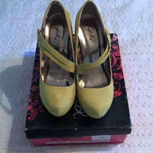 Mustard yellow heels